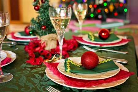 크리스마스 디너 테이블